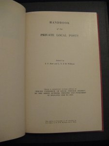 BILLIG'S HANDBOOK OF THE PRIVATE LOCAL POSTS-by Fritz Billig (1942-7) p2501.8838