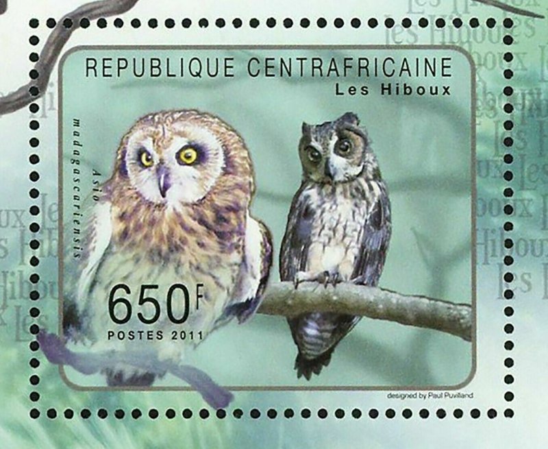 Owls Stamp Asio Madagascariensis Asio Flammeus S/S MNH #3019-3022 