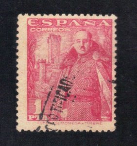 SPAIN SC #768 USED 1p 1948-49