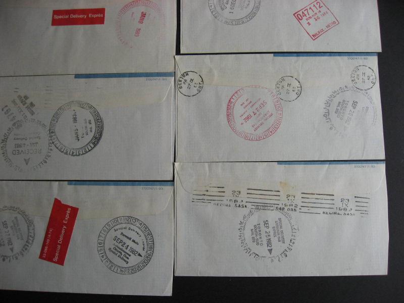 Canada 15 special delivery covers, 1980s era, check them out!!! 