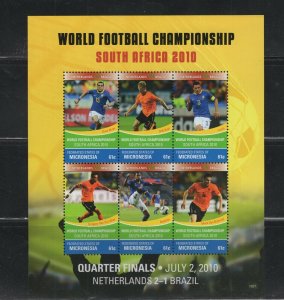 Micronesia  #904 (2010  World Cup of Soccer sheet of 6) VFMNH CV $7.50