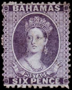 Bahamas Scott 14 (1863) Used H  G-F, CV $85.00 M