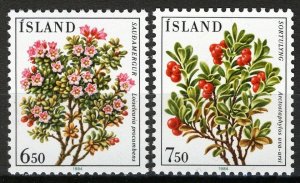 Iceland 1984, Flowers III set VF MNH, Mi 619-620