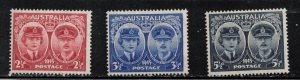 AUSTRALIA Scott # 197-9 MH - Duke And Duchess Of Gloucester