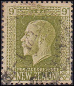 New Zealand #158, Incomplete Set, 1915-1922, Used