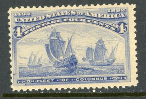 USA 1893 Columbian 4¢ Fleet of Ship Scott #233 MiNH P971