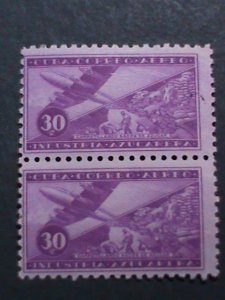 ​CUBA-1954  AIRMAIL-SC # C102  68 YEARS OLD STAMPS- MNH BLOCK-VF-LAST ONE