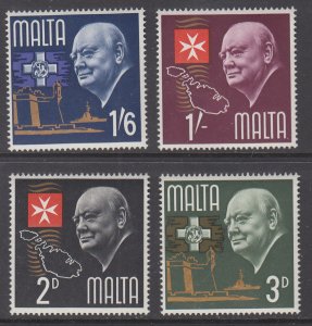 Malta 344-347 Churchill MNH VF