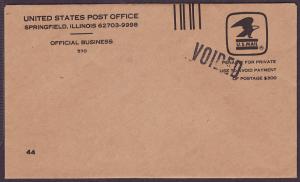 Voided unused U.S. penalty envelope