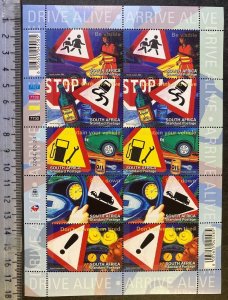 South Africa 2004 road safety campaign sheetlet MNH ms1466-70 