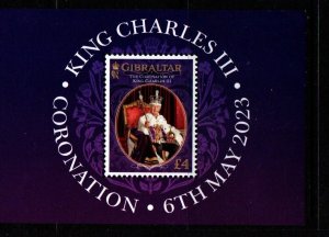 GIBRALTAR 2023 CORONATION OF KING CHARLES M/S MNH