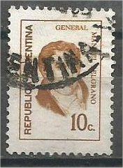 ARGENTINA, 1971, used 10c, Belgrano, Scott 931