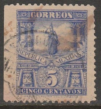 MEXICO 283 5¢ MULITA UNWATERMARKED USED.F-VF. (1511)