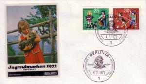 Berlin FDC Sc# 9NB90 9NB91 Childrens Stamps L14