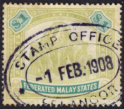 Malaya Fed States # 34 Used VF CDS Cat $ 50