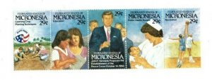 Micronesia 1992 - Peace Corps 25th anniversary - Strip of 5 - Scott #150 - MNH