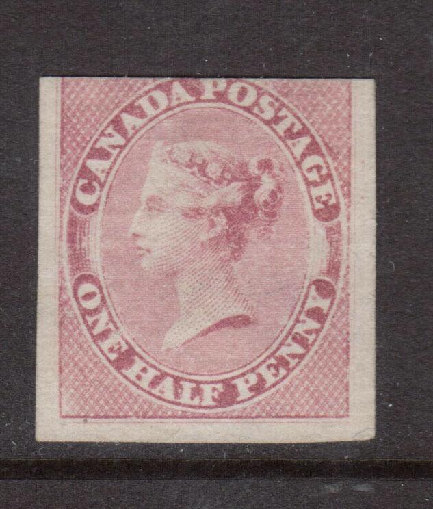 Canada #8 Mint Fine Unused (No Gum) & Cut In At Top