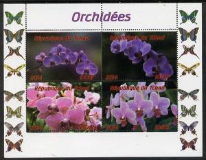 Chad 2014 Orchids #1 (with Butterflies in side margins) p...