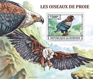 BURUNDI - 2013 - Birds of Prey - Perf Souv Sheet - Mint Never Hinged