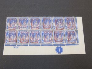 Malaya Japan Occupation 1942 Sc N12 Plate BLK(12) MNH