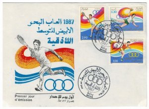 Algeria 1987 FDC Stamps Scott 846-848 Sport Handball Tennis Discus