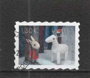 Estonia  Scott#  1016  Used  (2023 Christmas)