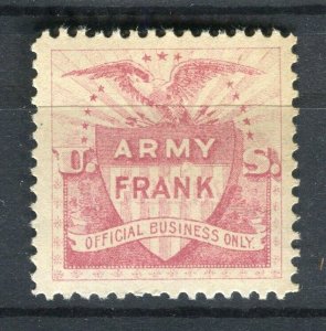 USA; 1900s early Army Frank Official stamp Mint hinged value