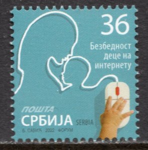 1791 - SERBIA 2022 - Regular stamp - Children’s online safety - MNH  