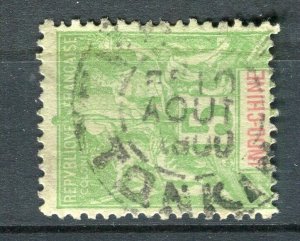 FRENCH COLONIES; INDO-CHINE early 1890s Tablet issue used 5c. fair Postmark