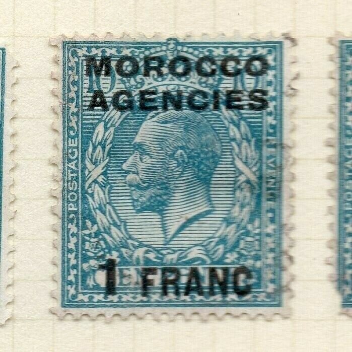 Morocco Agencies French Zone 1917-24 Issue Used 1F. Optd Surcharged NW-180604