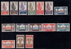 MOMEN: FRENCH CONGO GABON SC #33-47 MINT OG 7NH/LH LOT #67746