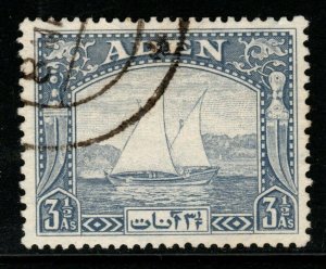 ADEN SG7 1937 3½a GREY-BLUE USED