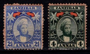 Zanzibar 1898 Sultan Hamoud bin Mohammed, 2½a & 4a [Unused]