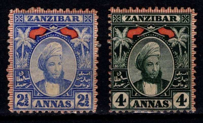 Zanzibar 1898 Sultan Hamoud bin Mohammed, 2½a & 4a [Unused]