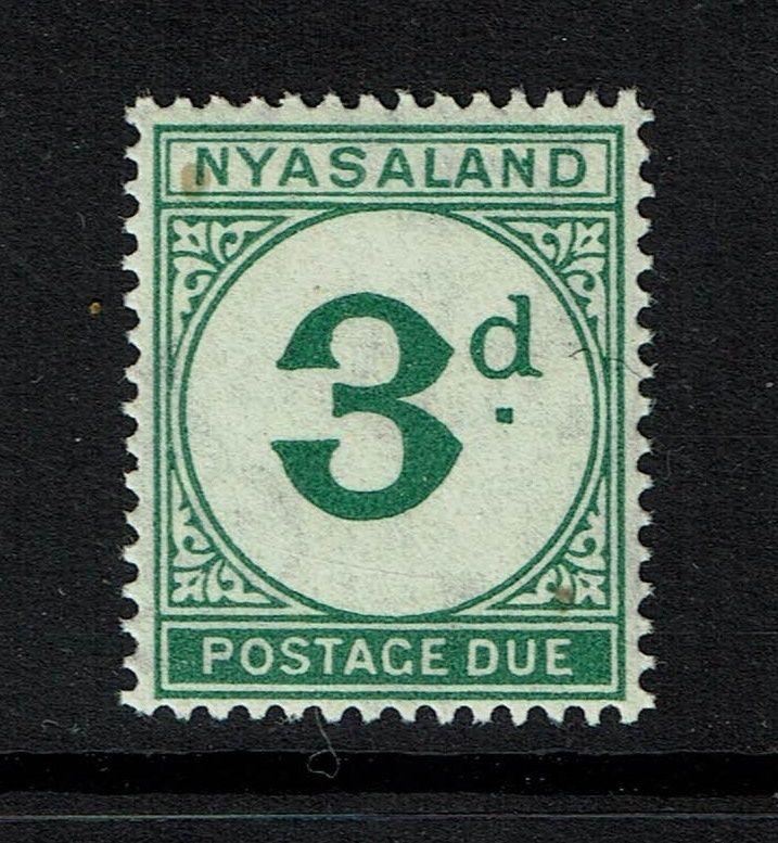 Nyasaland SG# D3 - Mint Never Hinged (SmallGum Stain) - Lot 080617