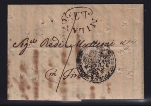 Austrian Levant (1816) Constantinople Florence Stampless Disinfected Letter SFL