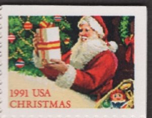 Scott 1991 Christmas Booklet pane of 4 for 2579, 2582a-2585a