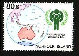 Norfolk Is.-Sc#250- id8-unused NH set-Maps-Year of the Child-1979-