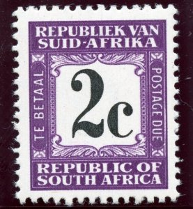South Africa 1971 Postage Due 2c black & deep reddish violet superb MNH. SG D71.