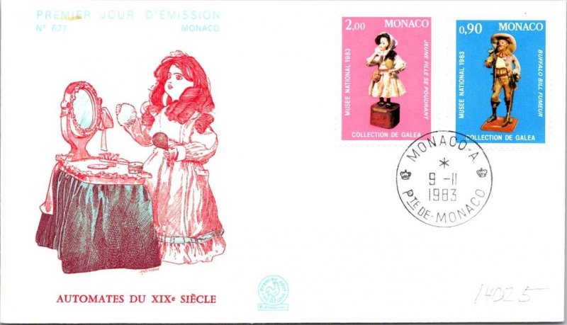 Monaco FDC 1983 SC #1402,5 19th Century Automata - J21222
