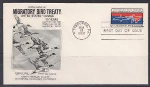 1306 Migratory Bird Treaty Unaddressed Fleetwood FDC