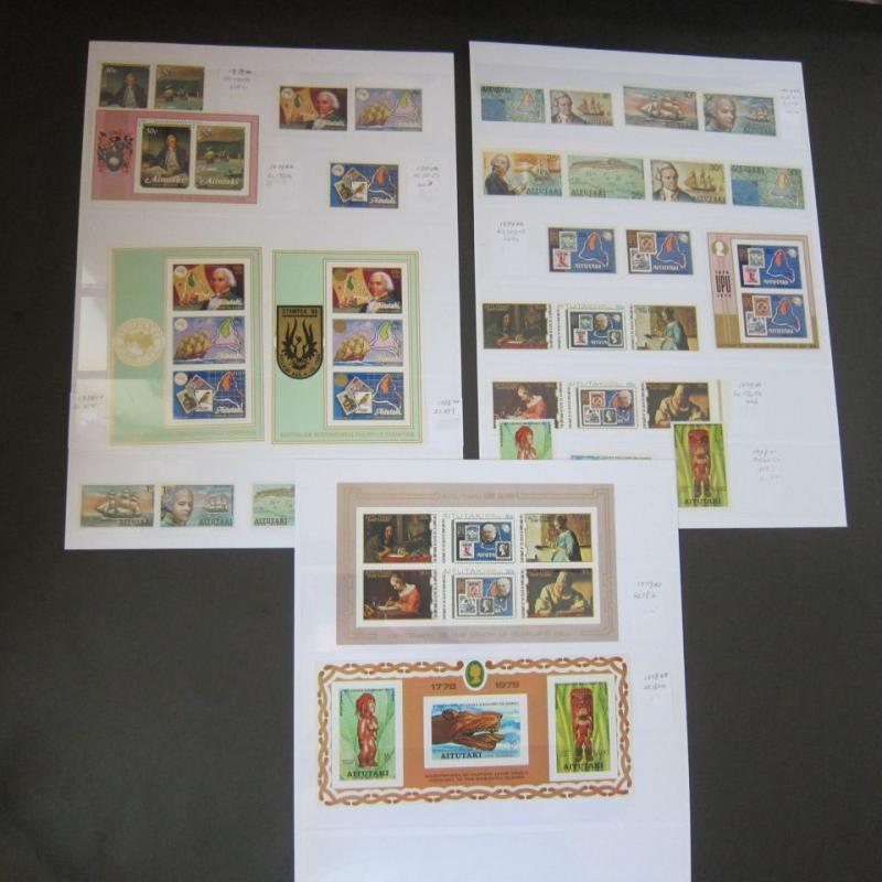 Aitutaki Captain Cook selected sets all MNH