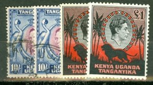 IZ: Kenya Uganda Tanganyika 66-85b mint/used no 69a,79b,85a CV $342