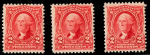 momen: US Stamps #301 Mint OG NH 3 Copies