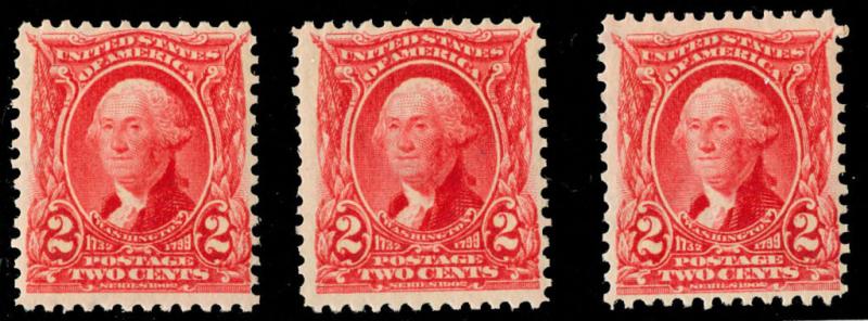 momen: US Stamps #301 Mint OG NH 3 Copies