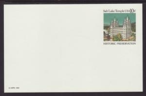 US UX83 Salt Lake Temple Postal Card Unused