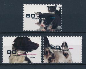 [38348] Netherlands 1998 Animals Pets Cat Dog Rabbit MNH