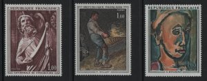 France #1295-1297  MNH  1971  Art  .  paintings