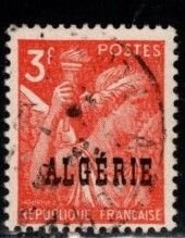 Algeria - #196 Iris Overprinted  - Used