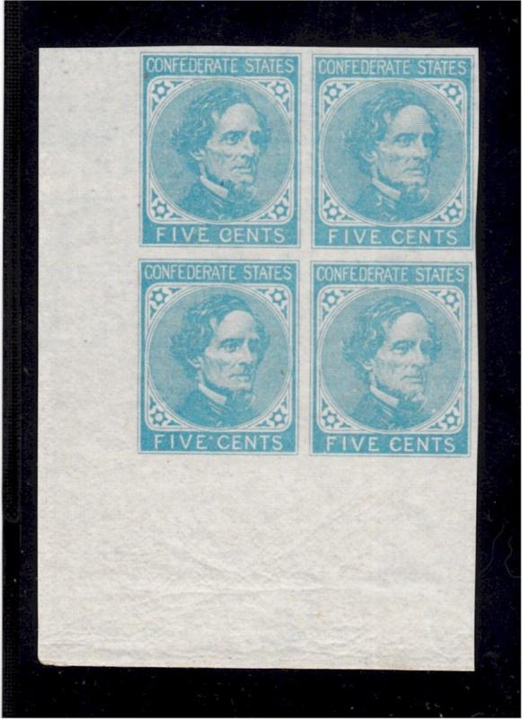 CSA 6, M, OGnh/OGph, VF/XF+, De La Rue, Block of 4, SCV $85+